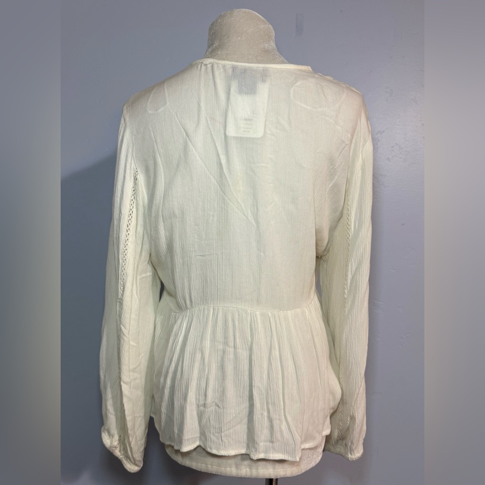 Angie Cream Blouse with Floral Embroidery FLAWED - Picture 8 of 8